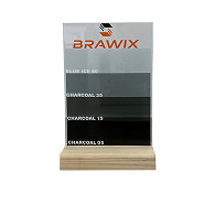 Glass stand with light transmissions Charcoal